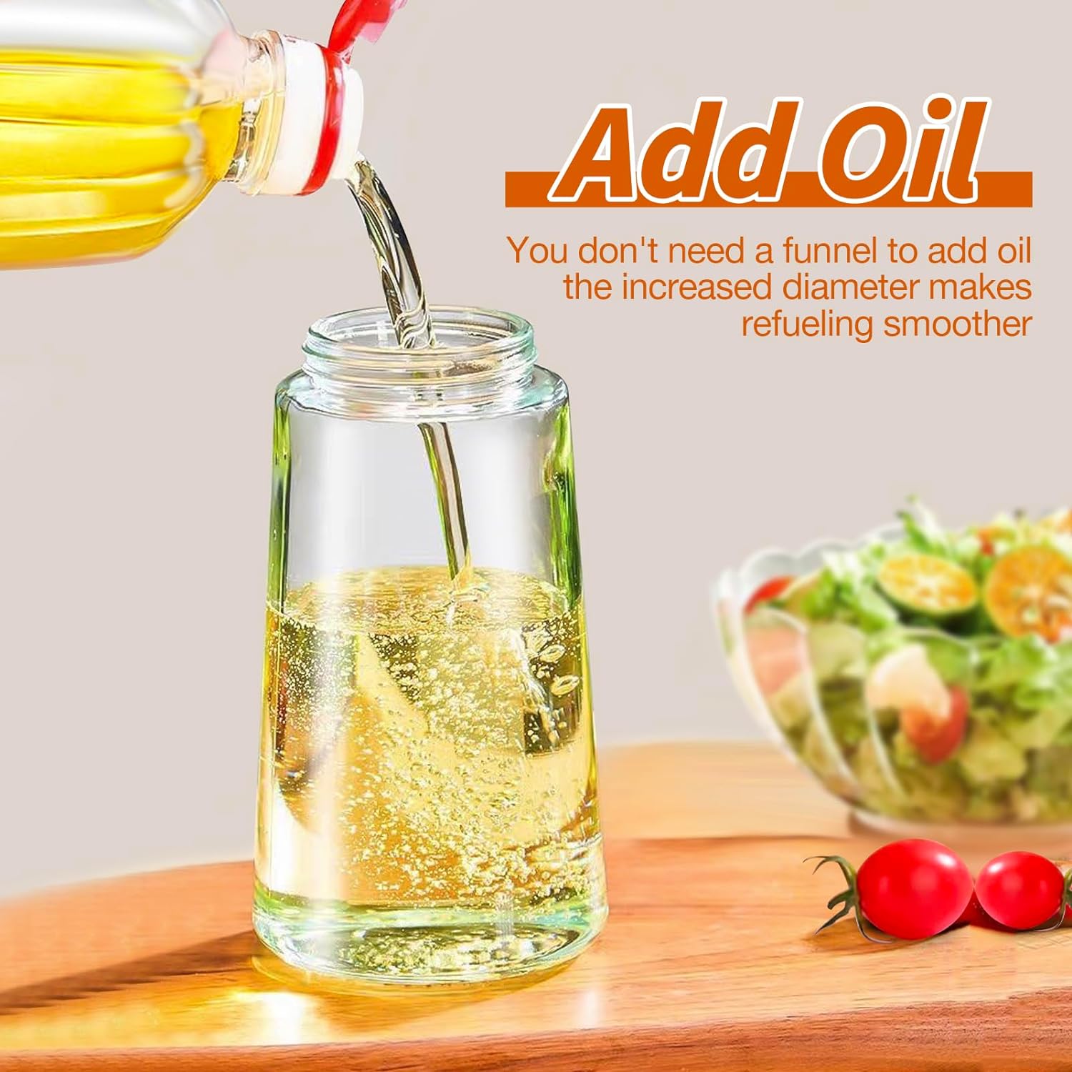 Oil Sprayer, Oil Dispenser Bottle, Glass Oil Bottle, Oil Spray Bottle, Food-grade Oil Mister for Air Fryer, Salad, Frying, BBQ -17oz/500ml (2 in 1) Oil Sprayer, Oil Dispenser Bottle, Glass Oil Bottle, Oil Spray Bottle, Food-grade Oil Mister for Air Fryer, Salad, Frying, BBQ -17oz/500ml (2 in 1)